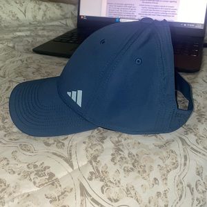 Blue Adidas baseball cap stretch back